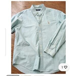 Ralph Lauren Classic Fit Oxford Button Down Shirt Men's Sm Teal Embroidered Pony